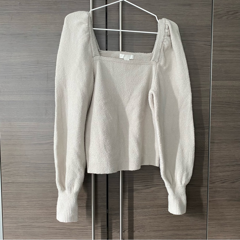 H&M Cream Square Neck Sweater
